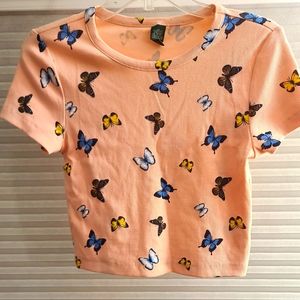 Wild Fable butterfly Crop Top
